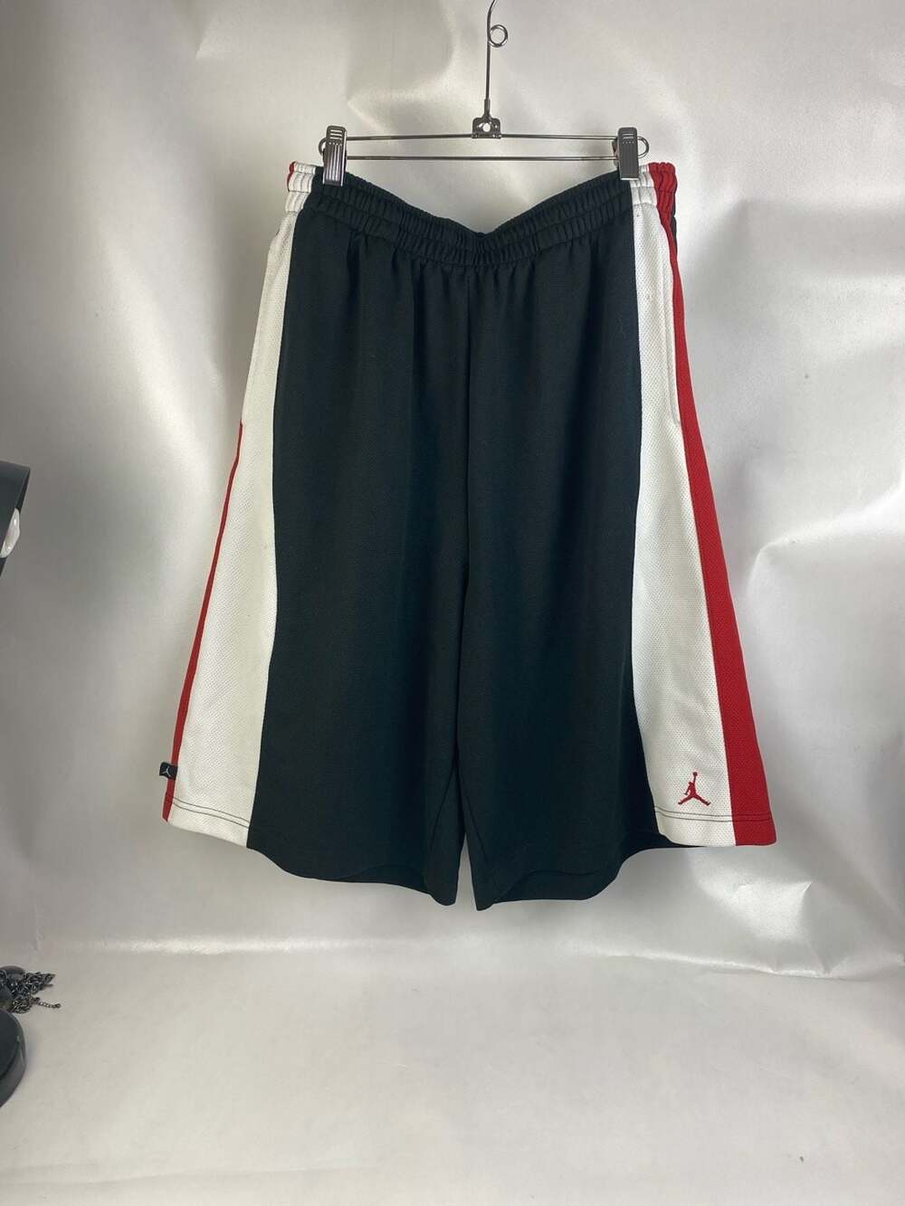 Jordan Brand Mesh Basketball Shorts Black White Red 2XL